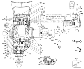 Part Location Diagram of 450065-71 DeWALT Field